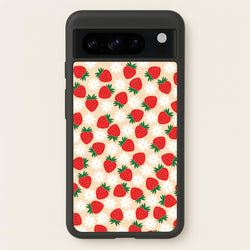 Strawberries and Flowers - Spring Patterns  - Spring Phone Case for Google Pixel 8 Pro