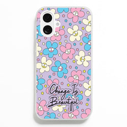 Happy Flowers Pattern  - Spring Phone Case for iPhone 16 Plus