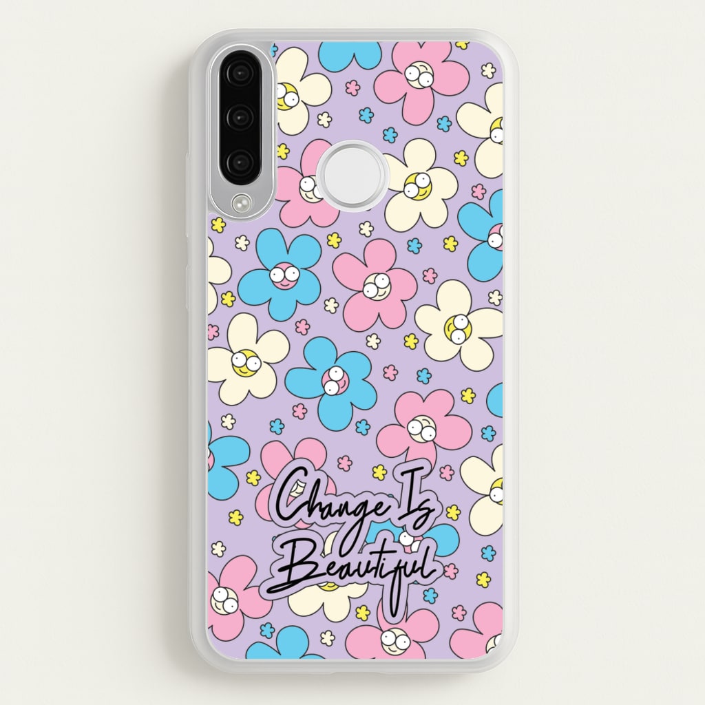 Happy Flowers Pattern  - Spring Phone Case for Huawei P30 Lite