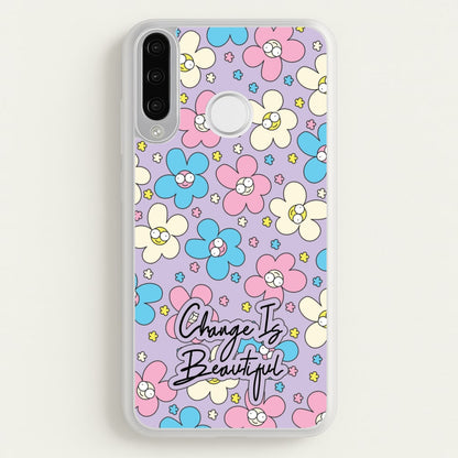 Happy Flowers Pattern  - Spring Phone Case for Huawei P30 Lite
