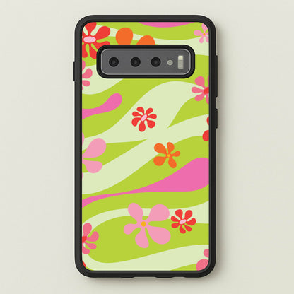Retro Flowers Pattern  - Spring Phone Case for Galaxy S10 Plus