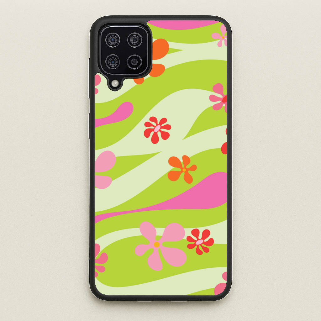 Retro Flowers Pattern  - Spring Phone Case for Galaxy A12