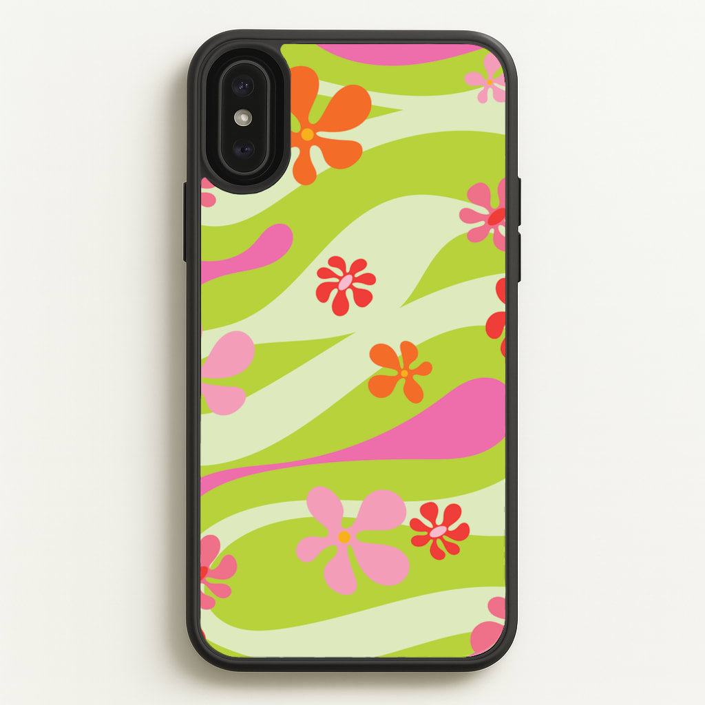 Retro Flowers Pattern  - Spring Phone Case for iPhone XS Max