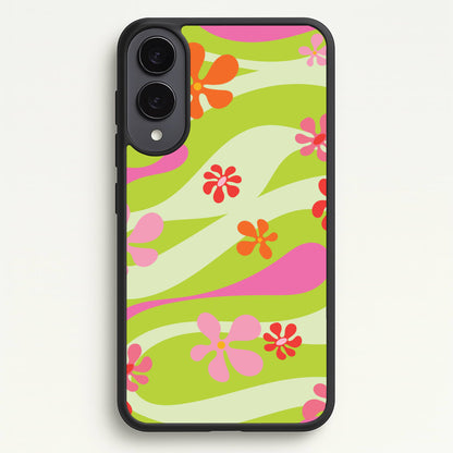 Retro Flowers Pattern  - Spring Phone Case for Galaxy S25 Edge
