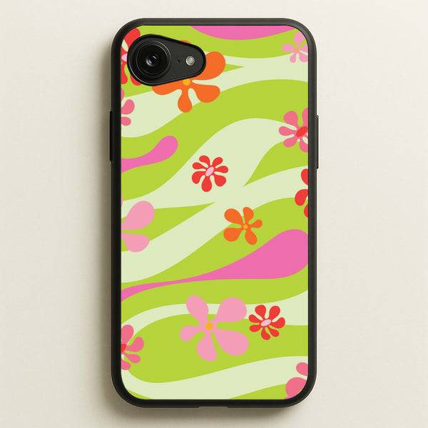Retro Flowers Pattern  - Spring Phone Case for iPhone 16e