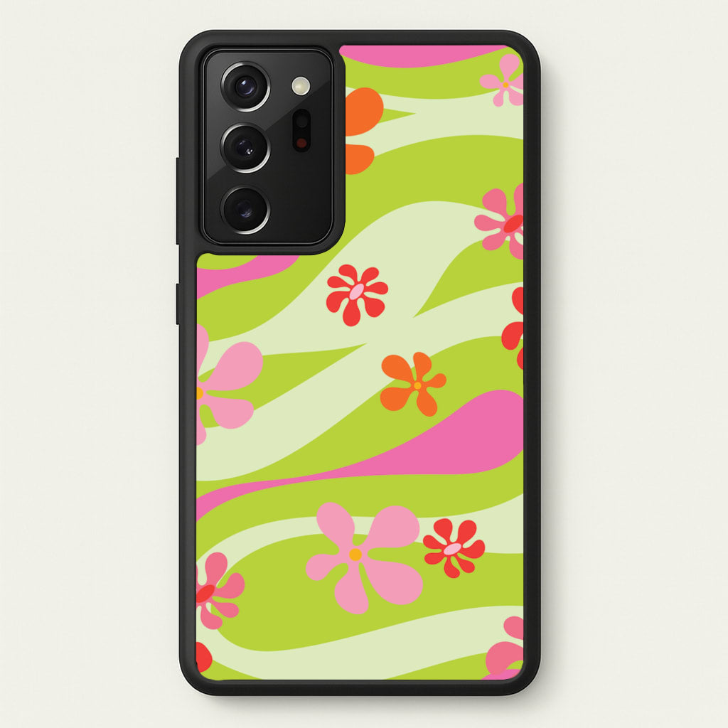 Retro Flowers Pattern  - Spring Phone Case for Galaxy Note 20 Ultra