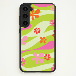 Retro Flowers Pattern  - Spring Phone Case for Galaxy S23