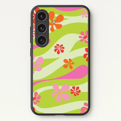 Retro Flowers Pattern  - Spring Phone Case for Galaxy S24FE