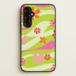 Retro Flowers Pattern  - Spring Phone Case for Galaxy A54