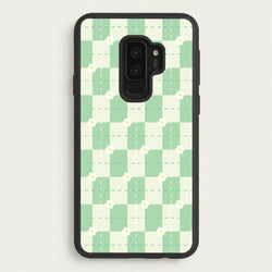 Green Plaid Daisies  - Spring Phone Case for Galaxy S9 Plus