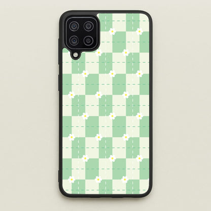 Green Plaid Daisies  - Spring Phone Case for Galaxy A12