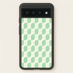 Green Plaid Daisies  - Spring Phone Case for Google Pixel 7 Pro