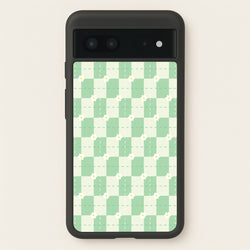 Green Plaid Daisies  - Spring Phone Case for Google Pixel 7