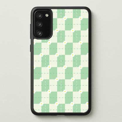 Green Plaid Daisies  - Spring Phone Case for Galaxy S20