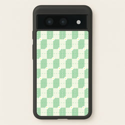 Green Plaid Daisies  - Spring Phone Case for Google Pixel 8a