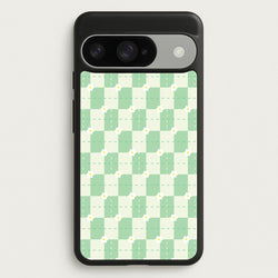 Green Plaid Daisies Phone Case for Google Pixel 10 / 10 Pro