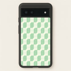 Green Plaid Daisies  - Spring Phone Case for Google Pixel 6a