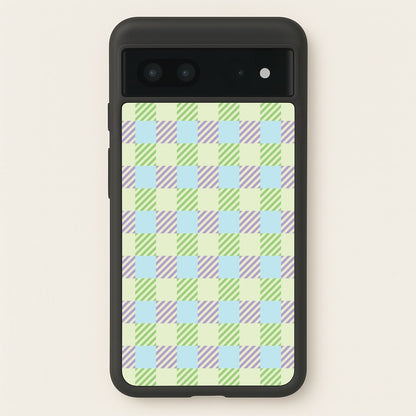 Green And Purple Checkered  - Spring Phone Case for Google Pixel 7