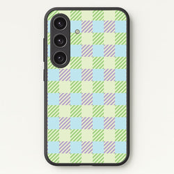Green And Purple Checkered  - Spring Phone Case for Galaxy S25
