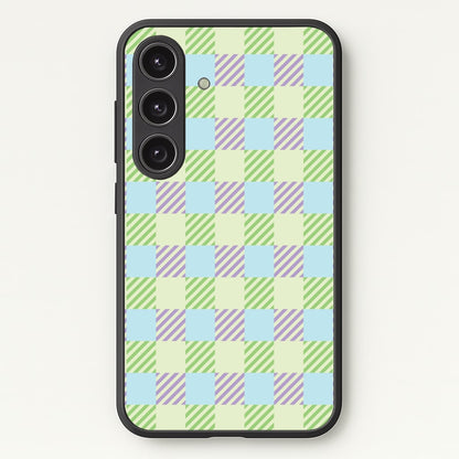 Green And Purple Checkered  - Spring Phone Case for Galaxy S25