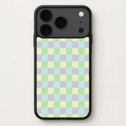 Green And Purple Checkered Phone Case for iPhone 17 Pro