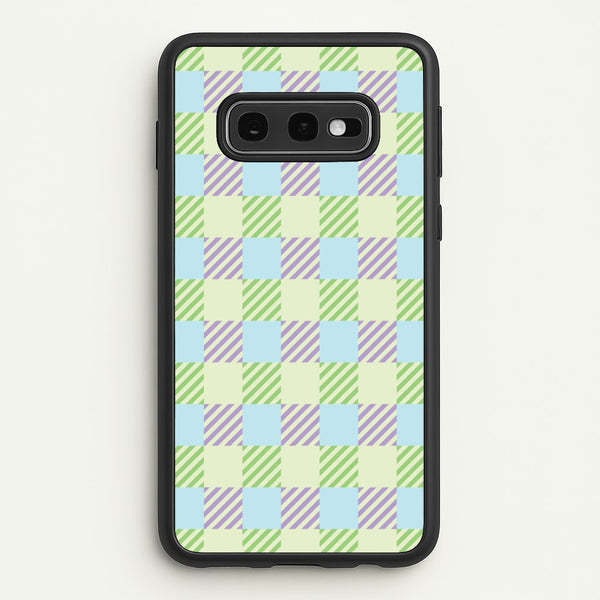 Green And Purple Checkered  - Spring Phone Case for Galaxy S10e