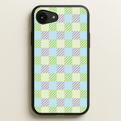 Green And Purple Checkered  - Spring Phone Case for iPhone 16e