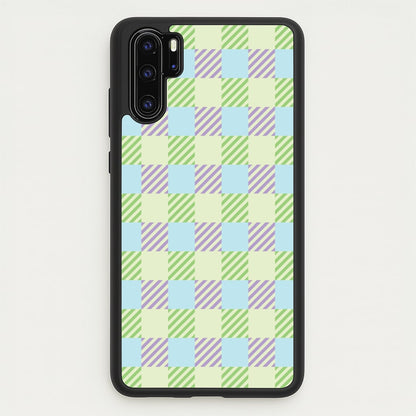 Green And Purple Checkered  - Spring Phone Case for Huawei P30 Pro