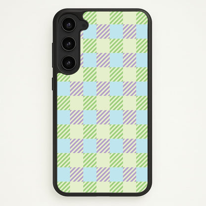 Green And Purple Checkered  - Spring Phone Case for Galaxy S23 Plus