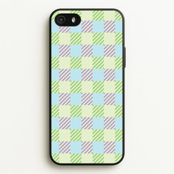 Green And Purple Checkered  - Spring Phone Case for iPhone 5 / 5s / SE 2016