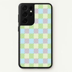 Green And Purple Checkered  - Spring Phone Case for Galaxy S21 Ultra