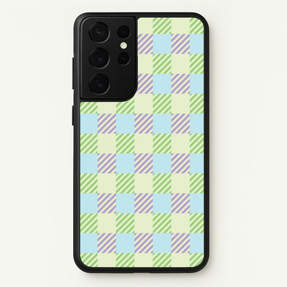 Green And Purple Checkered  - Spring Phone Case for Galaxy S21 Ultra