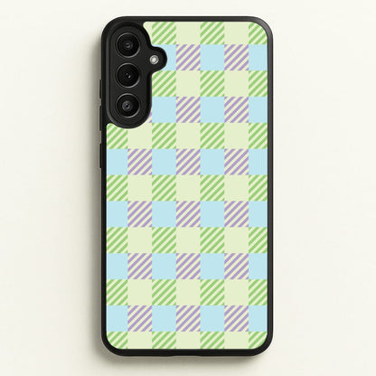 Green And Purple Checkered  - Spring Phone Case for Galaxy A36