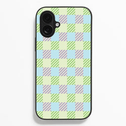 Green And Purple Checkered  - Spring Phone Case for iPhone 16 Plus