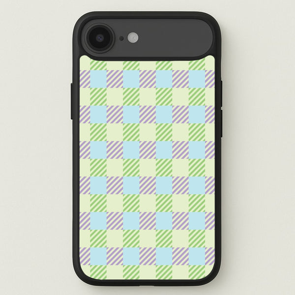 Green And Purple Checkered Phone Case for iPhone 17 Air