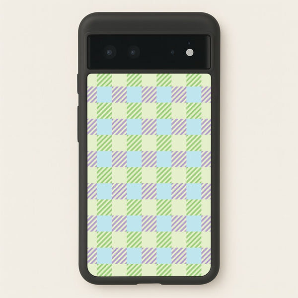 Green And Purple Checkered  - Spring Phone Case for Google Pixel 6