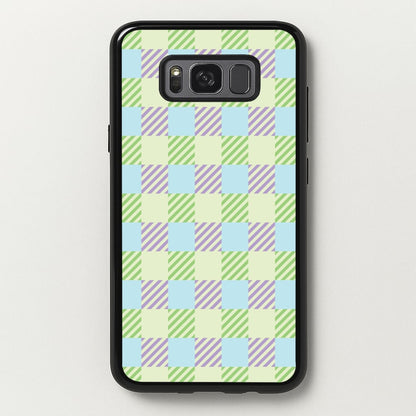 Green And Purple Checkered  - Spring Phone Case for Galaxy S8