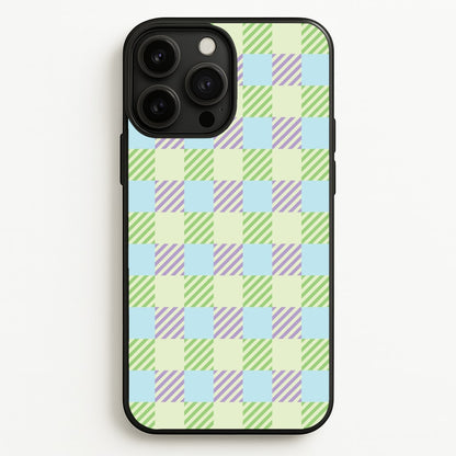 Green And Purple Checkered  - Spring Phone Case for iPhone 13 Pro Max