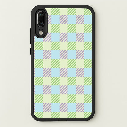Green And Purple Checkered  - Spring Phone Case for Huawei P20