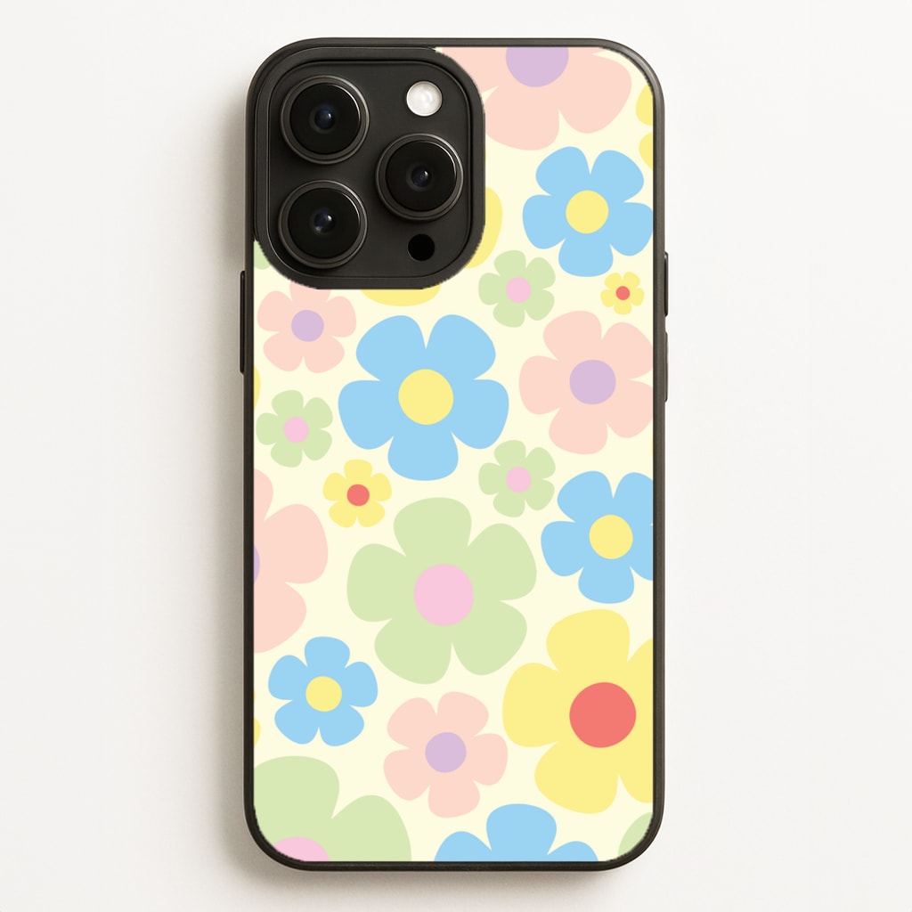 Rainbow Flowers Pattern  - Spring Phone Case for iPhone 16 Pro Max