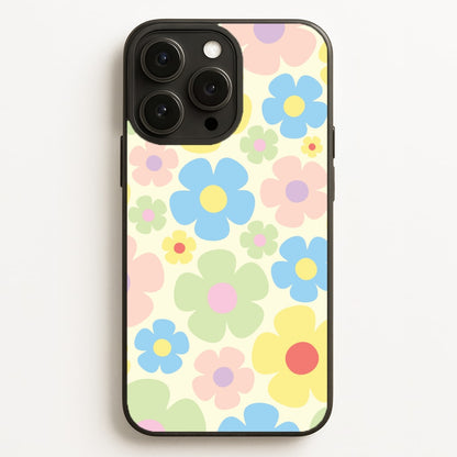 Rainbow Flowers Pattern  - Spring Phone Case for iPhone 16 Pro Max