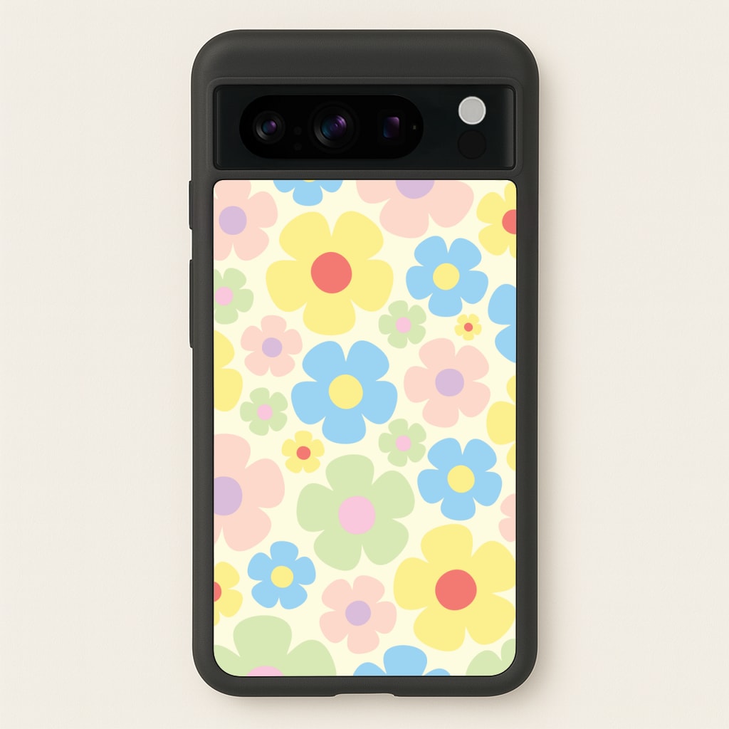 Rainbow Flowers Pattern  - Spring Phone Case for Google Pixel 8 Pro