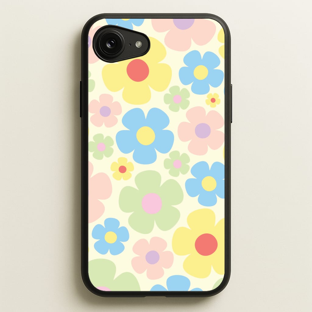 Rainbow Flowers Pattern  - Spring Phone Case for iPhone 16e