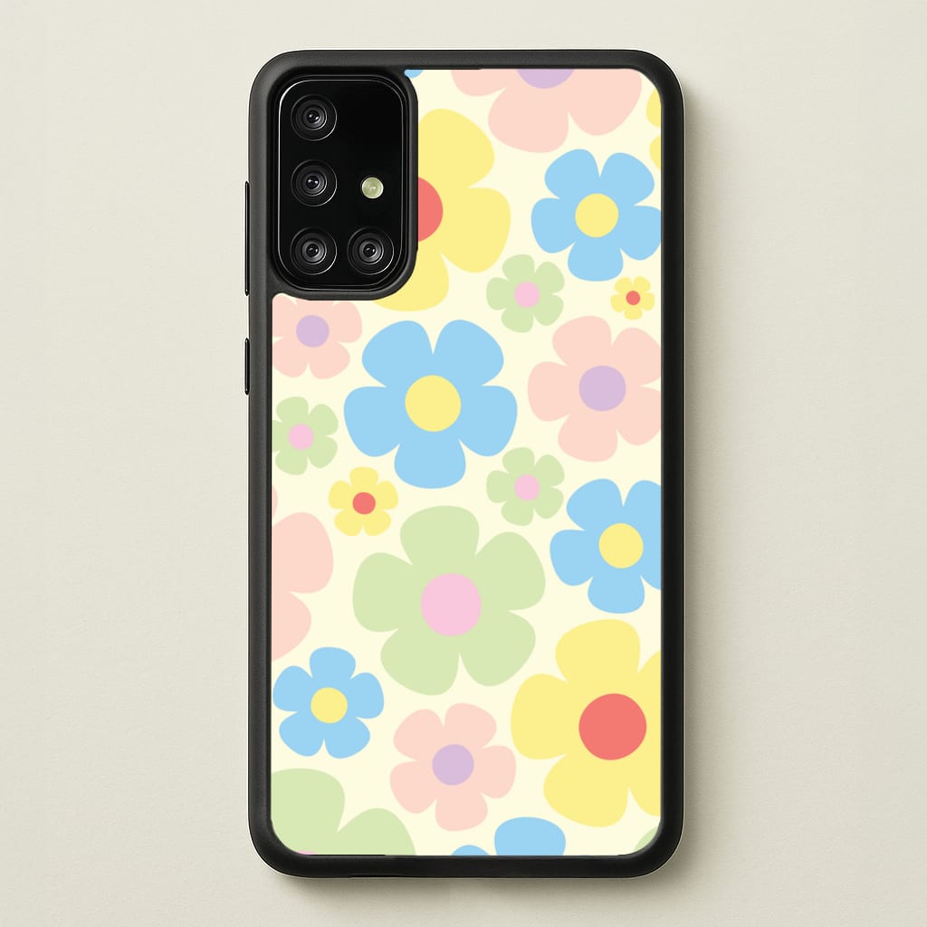 Rainbow Flowers Pattern  - Spring Phone Case for Galaxy A71