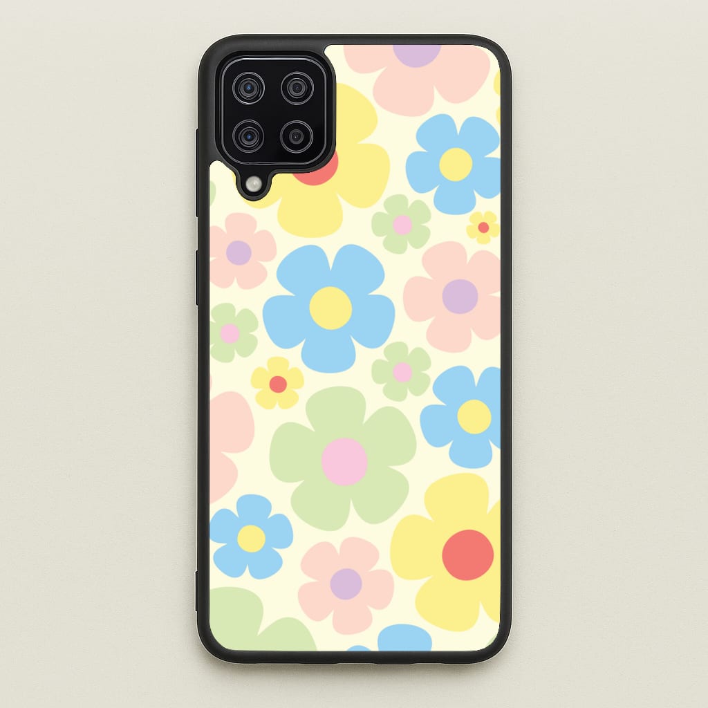 Rainbow Flowers Pattern  - Spring Phone Case for Galaxy A12