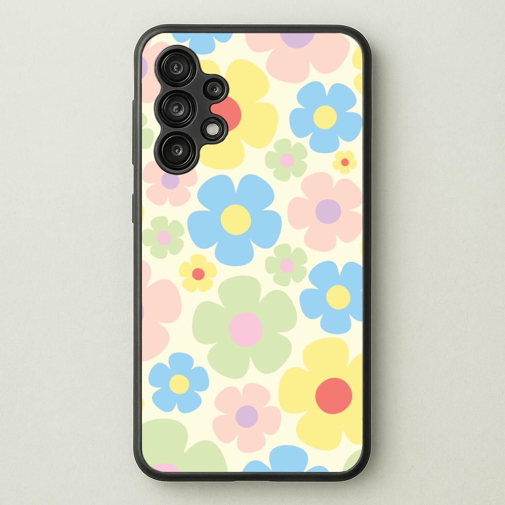 Rainbow Flowers Pattern  - Spring Phone Case for Galaxy A13