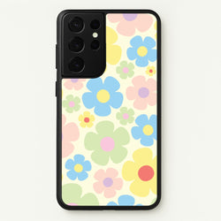 Rainbow Flowers Pattern  - Spring Phone Case for Galaxy S21 Ultra