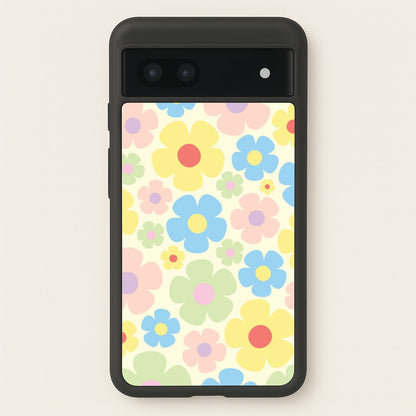 Rainbow Flowers Pattern  - Spring Phone Case for Google Pixel 7a