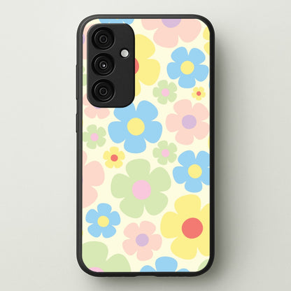 Rainbow Flowers Pattern  - Spring Phone Case for Galaxy A35