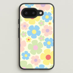 Rainbow Flowers Pattern  - Spring Phone Case for Google Pixel 9a